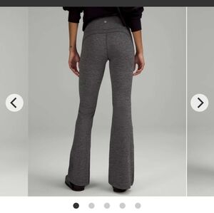 lululemon Groove Nulu Heathered Graphite Gray Super-High-Rise Flared Pant Size 4